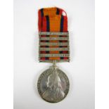 A Queen's South Africa Medal with five clasps to 4122 Pte T Smith, Queen's Own Cameron Highlanders