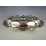 A Victorian silver entree dish, bearing an engraved initial M and coronet, Charles Frederick
