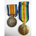 A British War and Victory medal pair to 242807 Pte N T Suffield, Northumberland Fusiliers