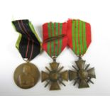 Three Second World War French campaign medals