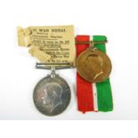A British War Medal with Mercantile Marine Medal to James Craig
