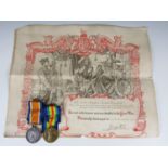 A British War and Victory medal pair to W R 256348 Sapper James Sturgeon, Royal Engineers (having