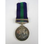 A Queen Elizabeth II General Service Medal with Malaya clasp to 23114324 Fus T Connell, Royal