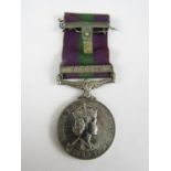 A Queen Elizabeth II General Service Medal with Cyprus clasp to 23552072 Cfn P E Williamson, REME