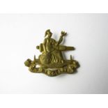 A Royal Navy HMS Excellent School of Gunnery, Whale Island, Portsmouth cap badge