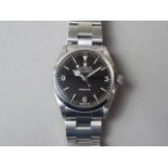A Rolex Oyster Perpetual Explorer stainless steel wrist watch, serial number 1418612, circa 1966