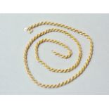 A 9ct gold rope link neck chain, 45 cm, 4.5g