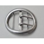 A continental 800 standard white-metal planished buckle, 31.3g