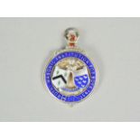 A 1931 enamelled silver Royal Masonic Institution for Boys fob medallion