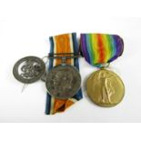 A British War and Victory Medal pair to 260175 Pte T Smith, Border Regiment, together with Silver