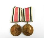 Two George V / George VI Special Constabulary Medals respectively to James G Clingan and Thomas