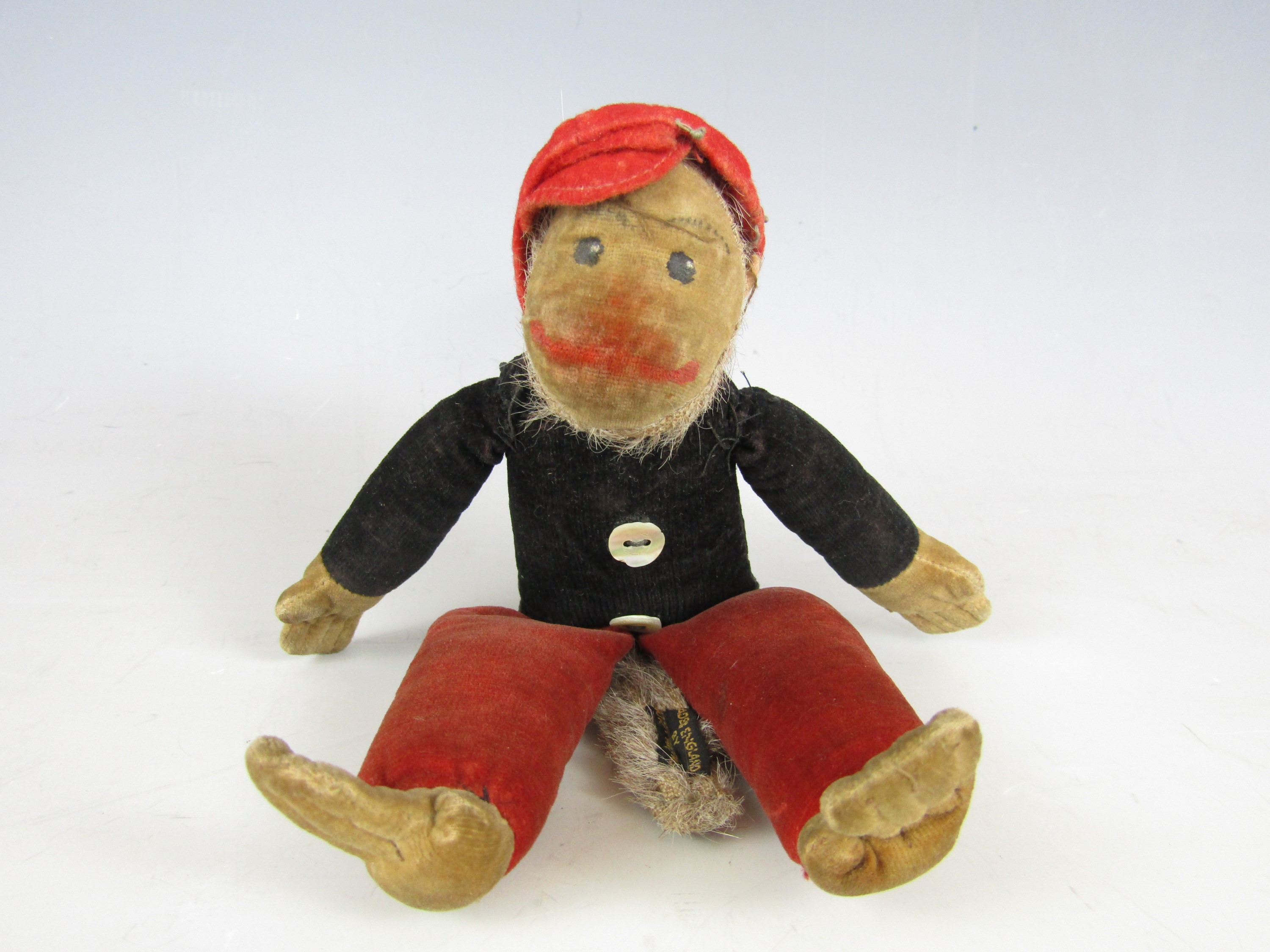 A late 1920s Norah Wellings plush toy monkey, 20 cm