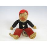 A late 1920s Norah Wellings plush toy monkey, 20 cm