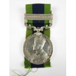 A George V Indian General Service Medal with Waziristan 1919-21 clasp to 7247 Spr Durasami, 2 S & M