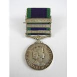 A duplicate Queen Elizabeth II General Service Medal with Northern Ireland, Borneo and Radfan clasps