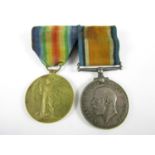 A British War and Victory medal pair to 33842 Pte M Shulfine, Norfolk Regiment