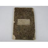 A manuscript knitting book belonging to Miss Spencer and dated November 26th 1844, including