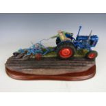 A Border Fine Arts figure group At The Vintage (Fordson E27N Tractor), by Ray Ayres, model No.