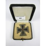 A cased 1939 Iron Cross first class with brass core
