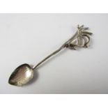 A Harris and Son of York, Western Australia, white metal Kangaroo Paw flower spoon, having a
