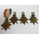 Four various 1914 / 1914-15 Stars, respectively to 6700 Pte J Underwood, 1st Scottish Rifles, 9032