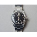 A Rolex Oyster Perpetual Explorer stainless steel wrist watch, serial 1510402, circa 1967, fitted