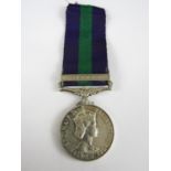 A Queen Elizabeth II General Service Medal with Cyprus clasp to 23500441 Cfn J L Niven, REME