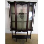 A late 19th / early 20th Century French influenced glazed-mahogany display cabinet, 108 cm x 171 cm