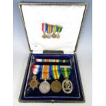 A 1914-15 Star, British War and Victory Medal trio with Territorial Decoration to Captain / Major