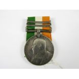 A King's South Africa Medal with two clasps to 4385 Pte R McAviney, 19th Hussars