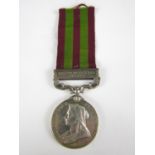 An India Medal, 1895, with Relief of Chitral clasp engraved to 3442 Pte J Copeland, 2nd KOSB