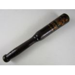 An 1835 dated William IV turned wooden truncheon, 31 cm