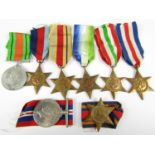 Eight Second World War campaign medals