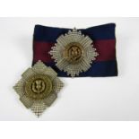 Two Scots Guards officers' cap badges, (one a/f)