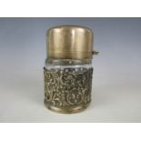 A late Victorian silver mounted cut glass toiletry jar, William Hutton and Sons, London, 1898