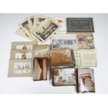 Vintage photographs and ephemera together with Dutch postcards etc.