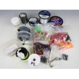 Sea fishing line together with swivels and artificial baits etc