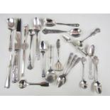 A quantity of electroplate flatware including Coronation spoons, tourist souvenir spoons, and a