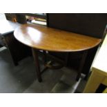 A demilune hall table with drop leaf, 114 x 73 x 98 cm