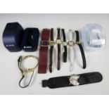 Sundry vintage and modern wristwatches, including a Avia Incabloc 17 Jewel manual wind wristwatch,