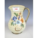 A vintage hand-painted Hartrox flower jug