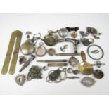 A large quantity of silver and white metal jewellery and sundry collectors' items, including