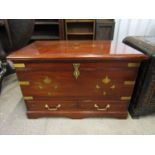 A rosewood bedding chest, 76 x 50 x 46 cm