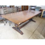 A good older-reproduction 16th Century oak refectory table