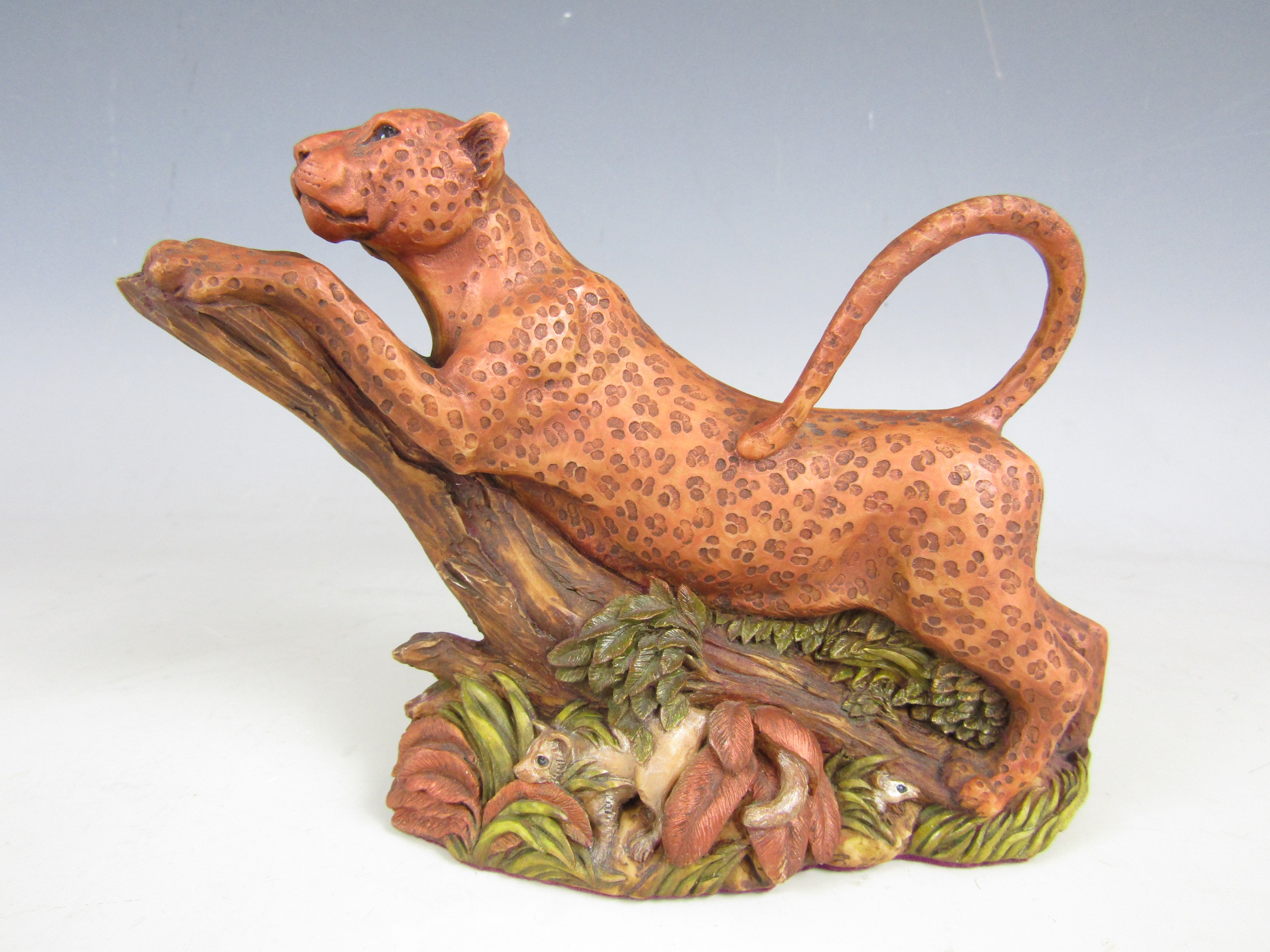 A From the Earth series resin leopard figurine with original box