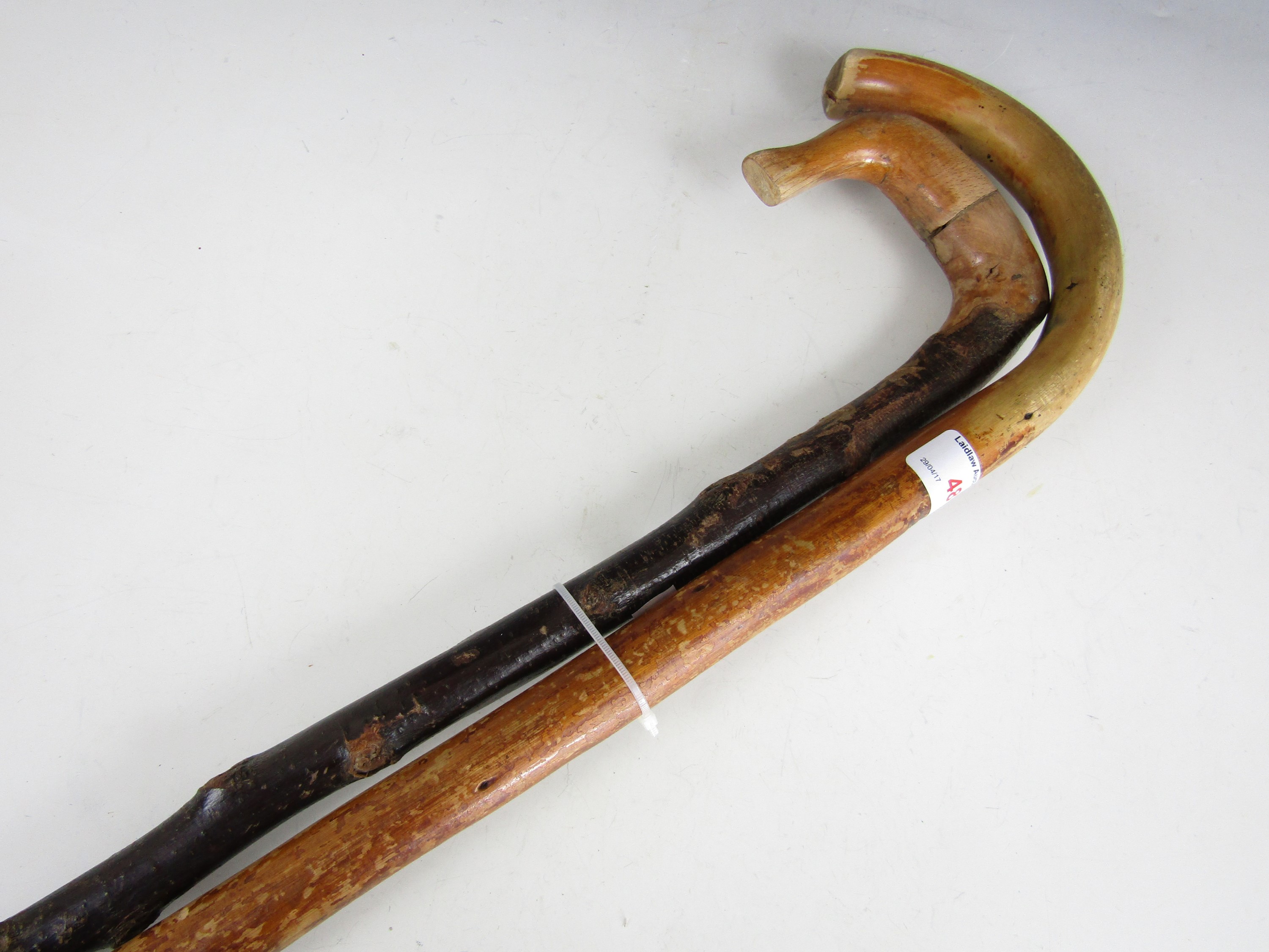 Two vintage walking sticks