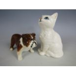 A Beswick Bosun bulldog figurine together with one other similar modelled as a kitten