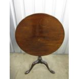 A Victorian mahogany tilt top tea table