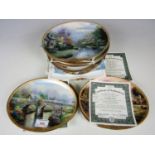 A quantity of collectors' plates including Lamplight Bridge, Lamplight Inn, together with Wedgwood