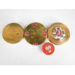 Vintage pressed powder compacts including one by Yardley for Feather Finish blusher